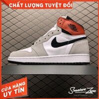 𝐑ẻ 𝐓Ế𝐓 (FREESHIP+HỘP+QUÀ) Giày thể thao AIR JORDAN 1 Retro High Light Smoke Grey xám tai đỏ cao cổ  ; ₁