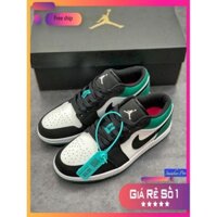 𝐑ẻ 𝐓Ế𝐓 (FULL BOX) Giày thể thao AIR Jordan 1 Low White Black Mystic Green siêu đẹp cho nam và nữ siêu đẹp ; ₁