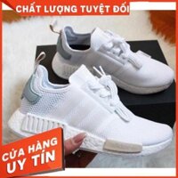 𝐑ẻ 𝐓Ế𝐓 (SALE SỐC_ẢNH THẬT_FULL BOX) GIẦY THỂ THAO SNEAKER NMD R1 NAM NỮ Trắng gót xanh  ;