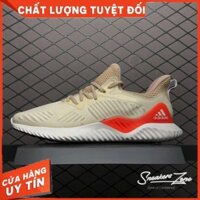 𝐓ế𝐭 (FREE SHIP + HỘP + QUÀ) Giày thể thao ALPHABOUNCE Beyond 2018 Cream White Red Màu kem trắng sữa đế trắng đỏ