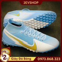 𝐓Ế𝐓🌺 NEW CH [FreeShip] [Tặng Tất/Túi] Giày Đá Bóng  𝗧𝗙 𝗡𝗶𝗸𝗲 𝗠𝗲𝗿𝗰𝘂𝗿𝗶𝗮𝗹 𝗩𝗜𝗜 Xanh Ngọc Trắng Cao Cổ Đã Khâu " ˇ ' : : :