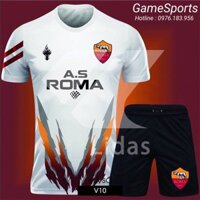 .e [ Thun thái ] Bộ quần áo bóng đá AS Roma Fantasy màu trắng ( áo bóng đá thiết kế ) ..