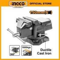 Ê tô kẹp bàn mini INGCO đế xoay kích thước 60mm (2-3/8") HBV082 | 100mm (4") HBV084 | 150mm (6") HBV086 xoay 360° có đe