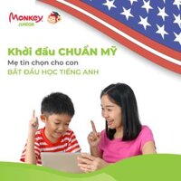 E-VOUCHER- Monkey Junior - Tiếng Anh cho trẻ mới bắt đầu Trọn đời 1 năm 2 năm  - Trọn Đời