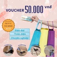 E-Voucher Phiếu quà tặng Voucher Dịch vụ Vệ sinh 50.000 VNĐ áp dụng Toàn bộ Dịch vụ Vệ Sinh Không Gian Sạch - Tổng đài miễn phí 18006248 để đặt hẹn