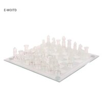 E-woitd 1 Bộ Thủ Công Thủy Tinh Pha Lê Bộ Cờ Vua Acrylic Chống Vỡ Thanh Lịch Kính Cờ Vua Miếng Bảng Trò Chơi Trò Chơi Cờ Vua Gia Đình QDD
