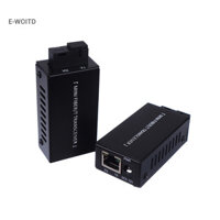 E-woitd 1 Cặp Mini Gigabit Fiber Media Converter 1000Mbps Bộ Thu Phát Sợi SC Sang RJ45 Ethernet Switch 20Km HNVN