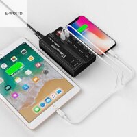 E-woitd 12 Cổng USB Để Bàn Sạc Điện Thoại Cho IPhone Cho Samsung Huawei Máy Tính Bảng Xiaomi Sạc Nhanh Power Adapter Cho IPad EU US Cắm HNVN