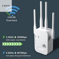 E-woitd 1200Mbps WiFi Repeater Bộ mở rộng không dây WiFi Booster 5G 2.4G Bộ khuếch đại mạng băng tần kép Bộ định tuyến WiFi tín hiệu tầm xa Trang chủ HNVN