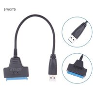 E-woitd 2 Mouthfuls NGFF SSD M.2 Sang 2.5 SATA Cổng Nối Tiếp Chuyển Đổi Thẻ Khay Đôi Cáp USB3.0 Cho Laptop Giới Hạn Tốc Độ 6Gbps HNVN