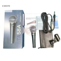 E-woitd BETA 58A Micro Năng Động Siêucardioid Để Hát Sân Khấu Micro Có Dây Chuyên Nghiệp Cho Karaoke BBOX Ghi Âm Giọng Hát HNVN