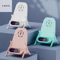 E-woitd Đa Năng Di Động Ghế Mini Giá Đỡ Điện Thoại Di Động Sạc Nhanh 15W Sạc Không Dây Văn Phòng Để Bàn HNVN