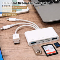 E-woitd Đầu đọc thẻ nhớ 5 trong 1 Bộ chuyển đổi USB Khe cắm thẻ SD Đầu đọc cho IPhone / iPad Hỗ trợ SD / Micro SD / SDHC / SDXC / MMC HNVN