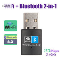 E-woitd Laptop PC Để Bàn 150Mbps WiFi Tương Thích Bộ Chuyển Đổi Không Dây USB 2.4G V4.2 Dongle Card Mạng RTL8723 HNVN