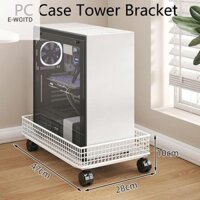 E-woitd PC Case Tower Giá đỡ CPU làm mát di động có thể điều chỉnh dưới bàn Hỗ trợ máy tính Giá đỡ tháp có bánh xe lăn HNVN
