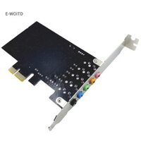 E-woitd PCI-E 5.1 Card âm thanh Máy tính PCIE 5.1 Kênh Âm thanh 3D 6 kênh Trò chơi 3D Âm nhạc Thẻ âm thanh kỹ thuật số PCI Express 5.1 CH 24Bit HNVN