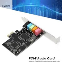 E-woitd PCI-E 5.1 Card âm thanh Máy tính PCIE 5.1 Kênh Âm thanh 3D 6 kênh Trò chơi 3D Âm nhạc Thẻ âm thanh kỹ thuật số PCI Express 5.1 CH 24Bit HNVN