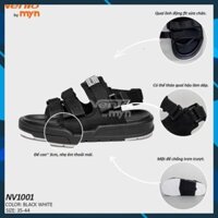 𝐑ẻ Xả Mới - Giày Sandal Vento Nam Nữ Unisex H1001 F7 Đen trắng AL6 " ' ‣ .