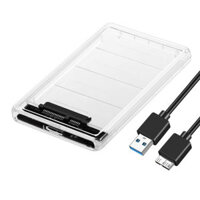 E-yield 2.5 inch Hard Disk Box Transparent SATA SSD/HDD to USB3.0 Solid State Drives Enclosures Up to 2TB