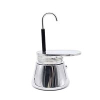 E2 Độc Thân Ống Italian Espresso Tay Đấm Thép Không Gỉ Ấm Cà Phê