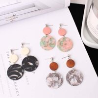 E266 Creation 101 Yamy Kiểu dáng tương tự Nhật Bản và Hàn Quốc Bông tai gỗ acetate đa năng đơn giản cho phụ nữ