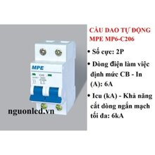 Cầu dao tự động (MCB) MP6-C206, 6A