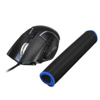 E75 Wired Gaming Mouse 6400 DPI 8 Buttons RGB Light Mouse with Mose Pad for PC Laptop