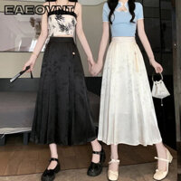 EAEOVNI Chân váy chân váy dài Vintage Casual thời trang INS WSQ25300IN 13Z250328