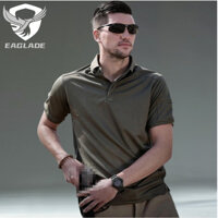 Eaglive Áo Thun Polo Nam Chiến Thuật Màu Xanh Lá Cây Ngắn Tay IXP