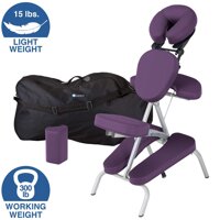 EARTHLITE Portable Massage Chair Package VORTEX - Portable, Compact, Strong and Lightweight incl. Carry Case, Sternum Pad & Strap (15lbs)