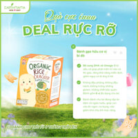 [EARTHMAMA] Bánh Gạo Hữu Cơ Vị Bí Đỏ APPLE MONKEY 30G (Bánh ăn dặm Organic cho bé)