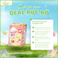[EARTHMAMA] Bánh Gạo Lứt Sữa Chua Hương Táo Và Chuối 32gr (Bánh ăn dặm Organic cho bé)