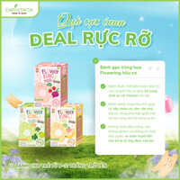 [EARTHMAMA] Bánh Gạo Vòng Hoa Hữu Cơ Tập Ăn Dặm Cho bé FLOWERING 30mg - APPLE MONKEY (Bánh ăn dặm Organic)