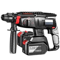 EastMetal Cordless Drill Rotary Hammer Drill 3 in 1 Electric Drill with SDS Chuck Brushless Motor Safety Clutch Carrying Case Impact 360° Auxiliary...