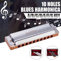 Easttop T008S 10 lỗ Lý Tiểu Long Blues Đồng Kèn Harmonica dành cho Người Mới Bắt Đầu Trẻ Em A B C D E F