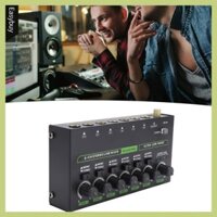 Easybuy Máy trộn âm thanh DJ điều khiển DJ DC 5V Nguồn cung cấp điện âm thấp âm thanh nổi 6 đầu vào 1 đầu ra cho Studio