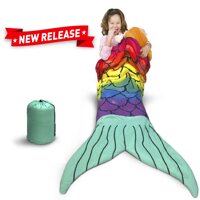 EasyGoProducts EGP-BAG-002 Kids Slumber Party Mermaid Tail-Real Zippered Sleeping Bag not just a Blanket-Poly Filled for Warmth, None