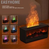 EasyHome 3D Ngọn Lửa Lò Sưởi Khuếch Tán Tinh Dầu 150Ml Đèn Nhiều Màu Sắc USB Yên Tĩnh Máy Tạo Độ Ẩm Hương Liệu Có Hẹn Giờ Từ Xa Cho Phòng Ngủ