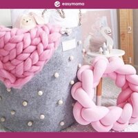Easymama ins Phong Cách Mới Dệt Tay Xoắn Đệm Trẻ Em Trang Trí Phòng Đệm Bắc Âu Sáng Tạo Trang Trí Gối Gai Dây Sofa Gối