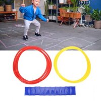 Ebayst Thiết bị thể dục dụng cụ cho Trò chơi vòng ngoài trời Trò chơi ngoài trời Bài tập thể dục với 10 máy tính kết nối vòng Cải thiện cân bằng đa màu 38cm trong nhà hoặc đào tạo