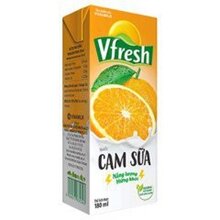 Lốc 4 hộp nước cam sữa Vfresh 180ml