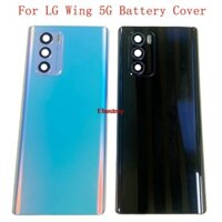 Eby-back Pin Nắp Cửa Sau Bảng Điều Khiển Nhà Ở Dành Cho LG Wing 5G Vỏ Pin Có Khung Ống Kính Thay Thế Một Phần