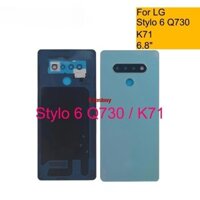 Eby-replacement Cho LG Stylo 6 Q730 Vỏ Cửa Sau Ốp điện thoại Phía Sau Khung Xe Kiểu 6 K71 Có Ống Kính Máy Ảnh