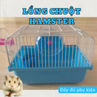 (Éc Éc) Lồng chuột Hamster đầy đủ phụ kiện. Chuồng Hamster xong sắt siêu bền. Nhà lồng cho thú nhỏ
