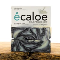 ECALOE Nordic Goat Milk Cold-Pressed Ultra Soft Skin Body Face Soap [3x Full Size] - Activated Charcoal Carbon, Organic, All Natural Non-Chemical, ...