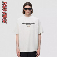 Echo Ridge Nam In Chữ Mùa Hè Mỹ Retro Thiết Kế Rời Niche Nửa Tay Top