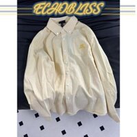 Echobliss Dài Tay Sọc Dopamine Phong Cách Yêu Cầu Chó Con Thêu Áo Khoác Baggy