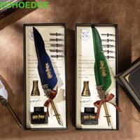 Echoedge Quà Tặng Đóng Hộp Bút Mực Nhúng Hợp Thời Trang Mới Retro Bền Viết Trường Văn Phòng Học Sinh Cổ Điển Văn Phòng Phẩm Bút Máy Có Mực