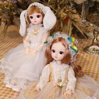 Echotech 30CM Di Động Khớp Búp Bê, Búp Bê Bé Công Chúa Đồ Chơi Bé Gái Trang Điểm Đồ Chơi, Búp Bê Trang Điểm Cổ Tích 3D Nhựa An Toàn Cho Bé