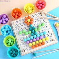 Echotech Màu Sắc Phù Hợp Với Hạt Trò Chơi, Đồ Chơi Ghép Hình Cha Mẹ-Con Montessori Kẹp Hạt Đồ Chơi, Quà Tặng Trẻ Em Bằng Gỗ Nhiều Màu Sắc Hạt Huấn Luyện Nhớ Phân Loại Màu Phù Hợp Với Quà Tặng Trẻ Em Bé Gái